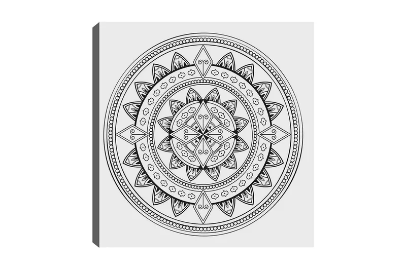 Koristeellinen Canvastaulu 30x30 cm, Valkoinen/Musta