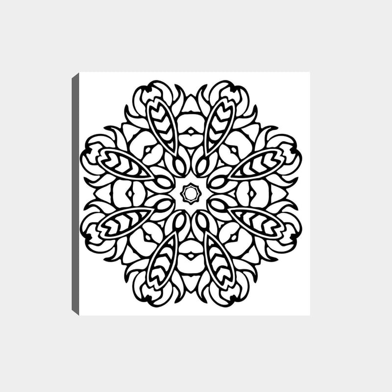 Koristeellinen Canvastaulu 30x30 cm - Valkoinen/Musta - Sisustustuotteet - Taulu & taide - Canvas-taulu