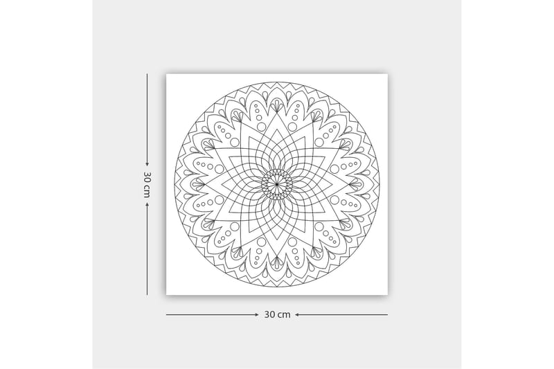 Koristeellinen Canvastaulu 30x30 cm - Valkoinen/Musta - Sisustustuotteet - Taulu & taide - Canvas-taulu