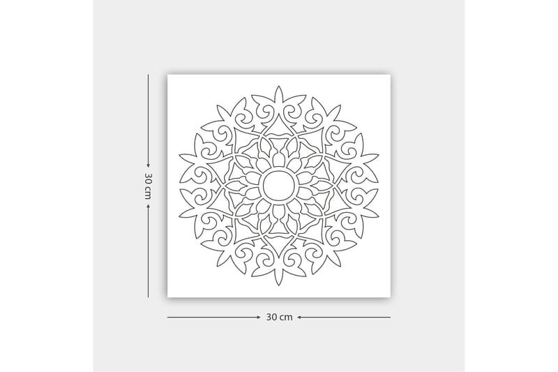 Koristeellinen Canvastaulu 30x30 cm - Valkoinen/Musta - Sisustustuotteet - Taulu & taide - Canvas-taulu