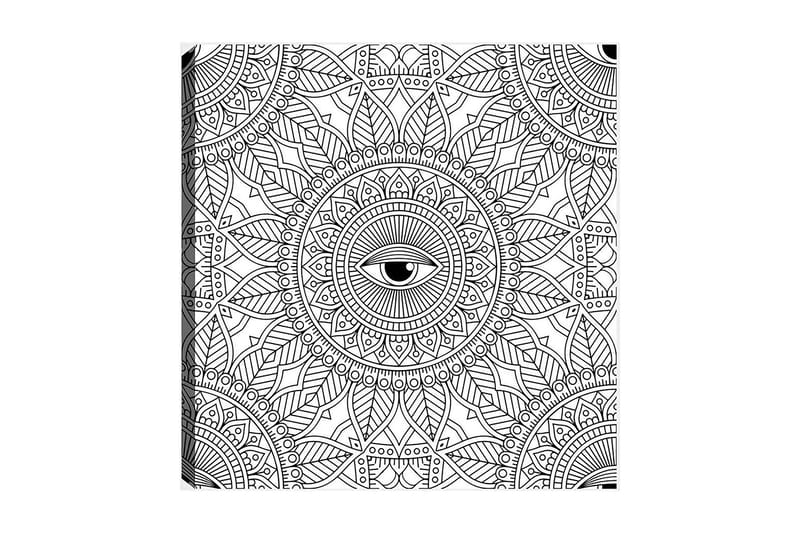 Koristeellinen Canvastaulu 30x30 cm - Valkoinen/Musta - Sisustustuotteet - Taulu & taide - Canvas-taulu
