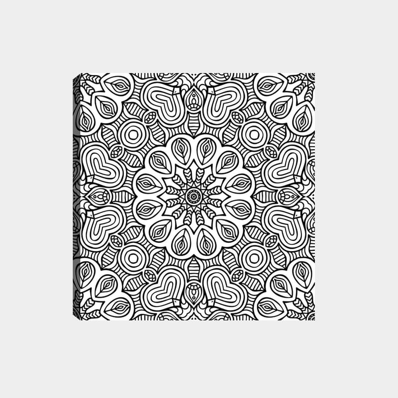 Koristeellinen Canvastaulu 30x30 cm - Valkoinen/Musta - Sisustustuotteet - Taulu & taide - Canvas-taulu