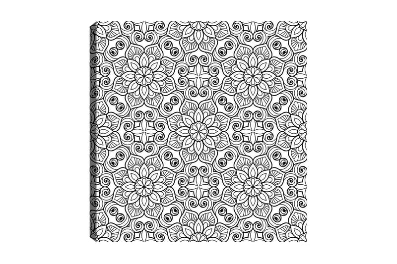 Koristeellinen Canvastaulu 30x30 cm - Valkoinen/Musta - Sisustustuotteet - Taulu & taide - Canvas-taulu