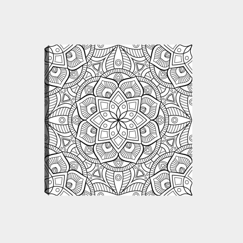 Koristeellinen Canvastaulu 30x30 cm - Valkoinen/Musta - Sisustustuotteet - Taulu & taide - Canvas-taulu