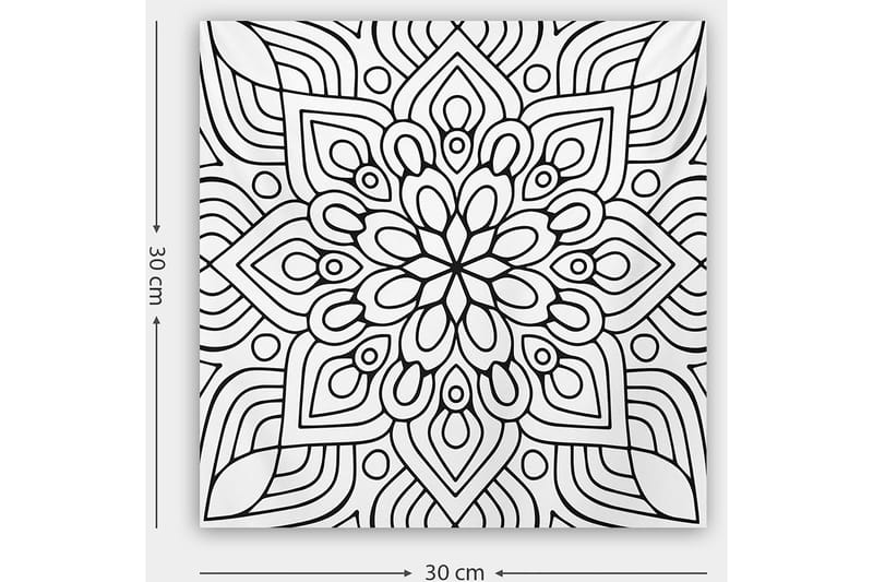 Koristeellinen Canvastaulu 30x30 cm - Valkoinen/Musta - Sisustustuotteet - Taulu & taide - Canvas-taulu