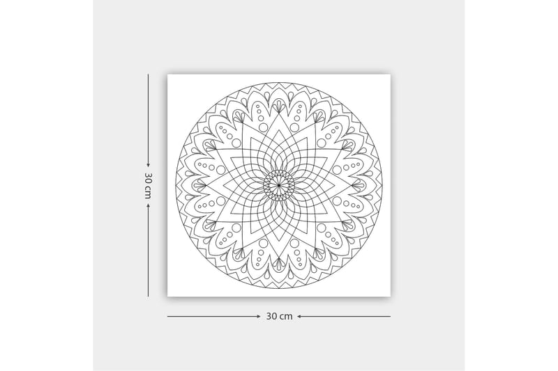 Koristeellinen Canvastaulu 30x30 cm - Valkoinen/Musta - Sisustustuotteet - Taulu & taide - Canvas-taulu
