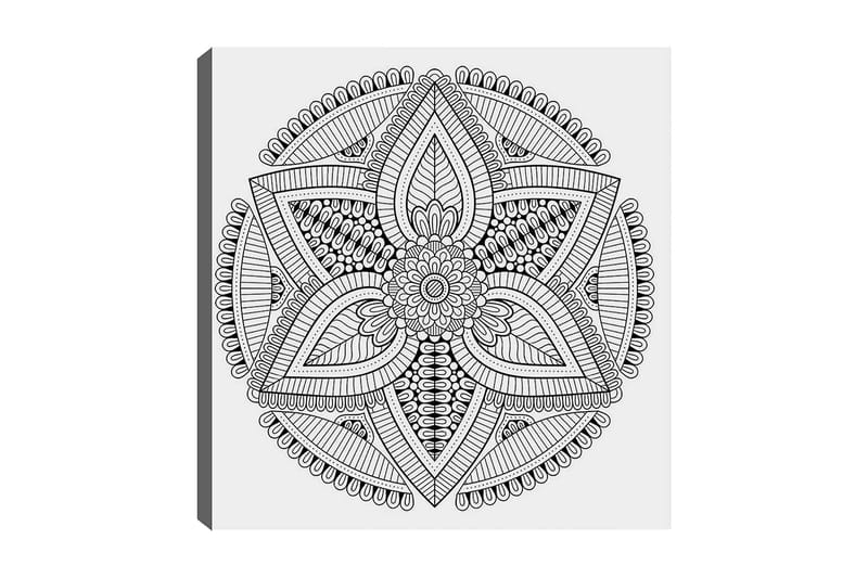 Koristeellinen Canvastaulu 30x30 cm, Valkoinen/Musta