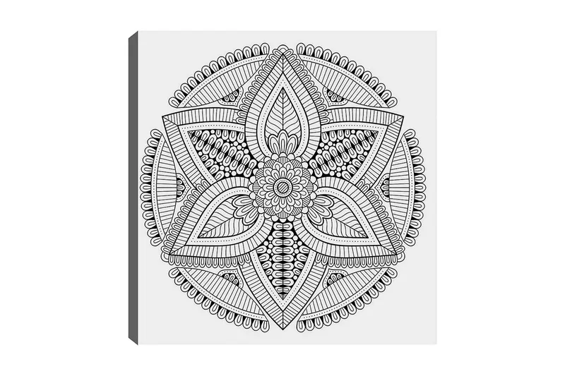 Koristeellinen Canvastaulu 30x30 cm, Valkoinen/Musta