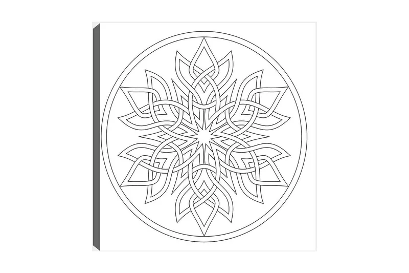 Koristeellinen Canvastaulu 30x30 cm, Valkoinen/Musta