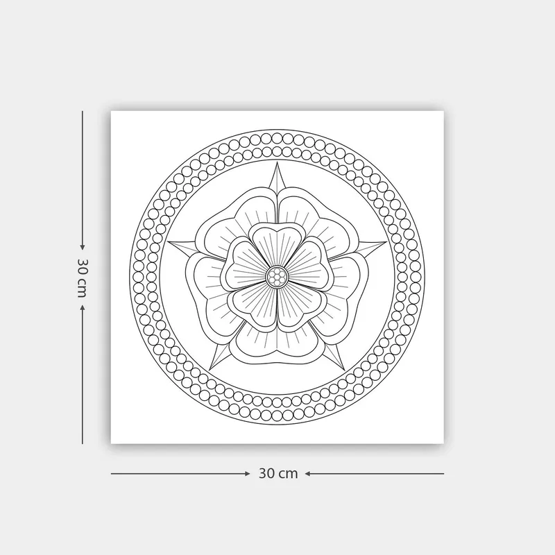 Koristeellinen Canvastaulu 30x30 cm, Valkoinen/Musta