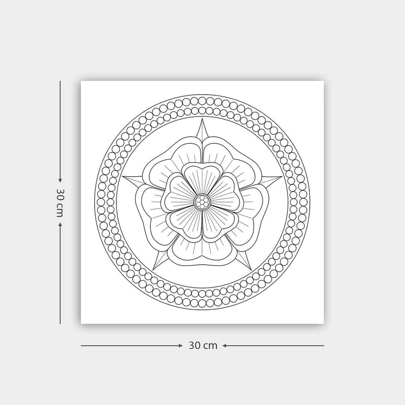 Koristeellinen Canvastaulu 30x30 cm, Valkoinen/Musta