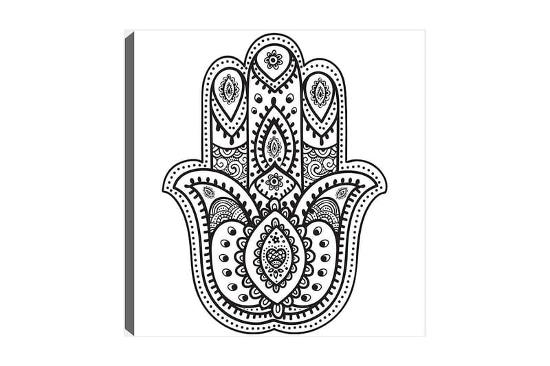 Koristeellinen Canvastaulu 30x30 cm, Valkoinen/Musta