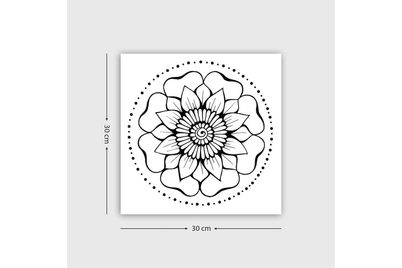 Koristeellinen Canvastaulu 30x30 cm - Valkoinen/Musta - Sisustustuotteet - Taulu & taide - Canvas-taulu