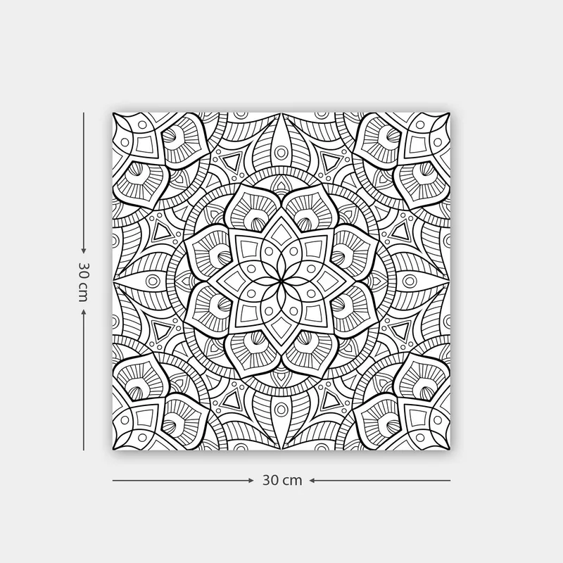 Koristeellinen Canvastaulu 30x30 cm, Valkoinen/Musta
