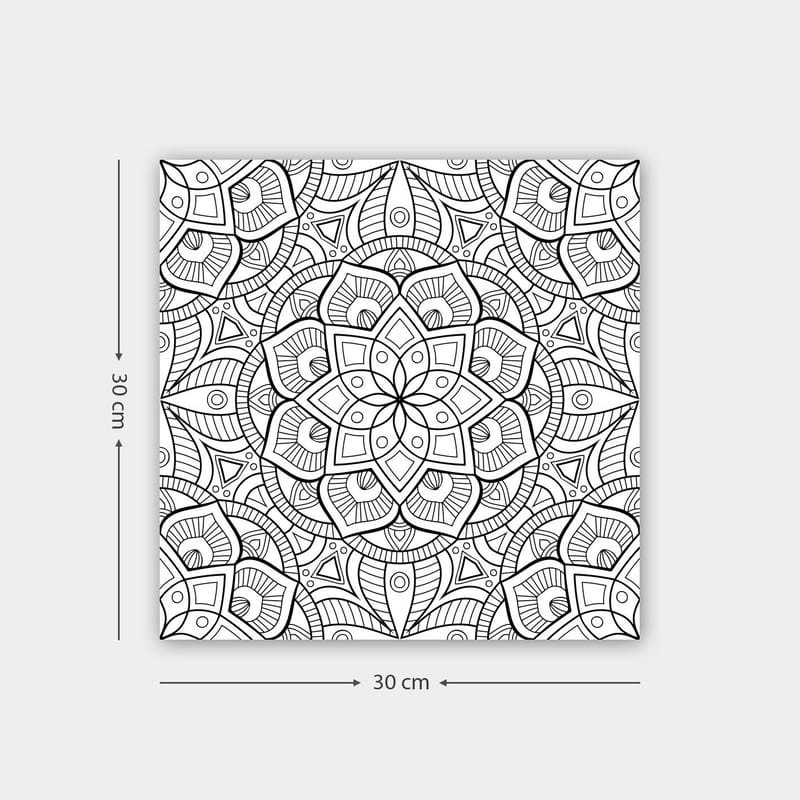 Koristeellinen Canvastaulu 30x30 cm, Valkoinen/Musta