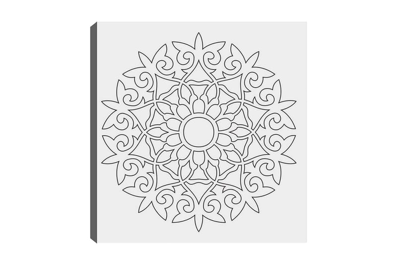 Koristeellinen Canvastaulu 30x30 cm, Valkoinen/Musta