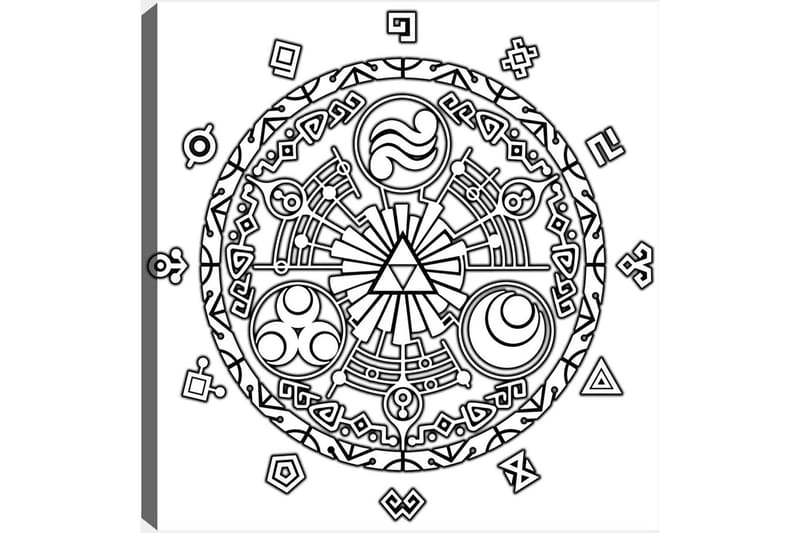 Koristeellinen Canvastaulu 30x30 cm - Valkoinen/Musta - Sisustustuotteet - Taulu & taide - Canvas-taulu