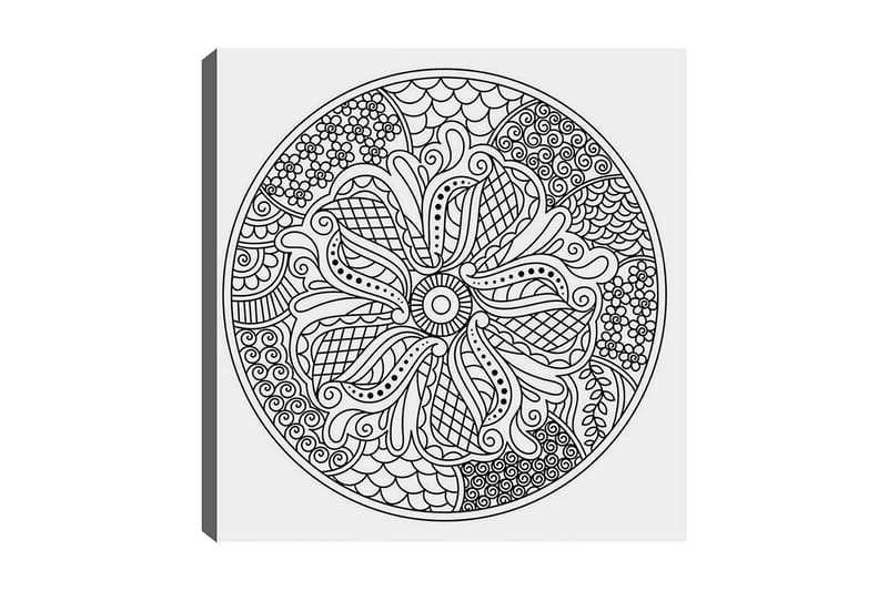 Koristeellinen Canvastaulu 30x30 cm, Valkoinen/Musta