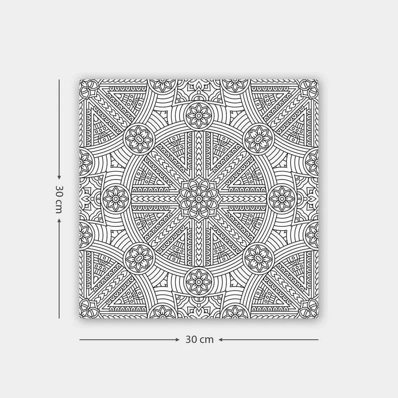 Koristeellinen Canvastaulu 30x30 cm, Valkoinen/Musta