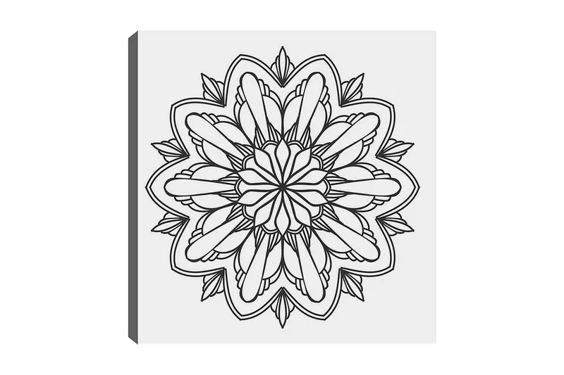 Koristeellinen Canvastaulu 30x30 cm, Valkoinen/Musta