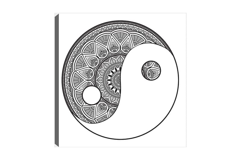 Koristeellinen Canvastaulu 30x30 cm, Valkoinen/Musta