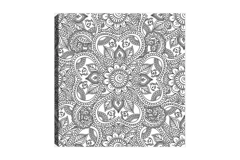 Koristeellinen Canvastaulu 30x30 cm, Valkoinen/Musta