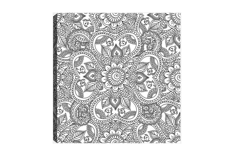 Koristeellinen Canvastaulu 30x30 cm, Valkoinen/Musta