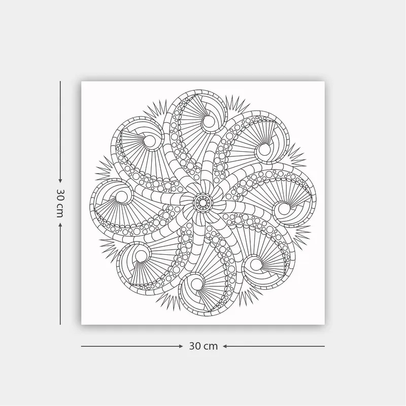 Koristeellinen Canvastaulu 30x30 cm, Valkoinen/Musta