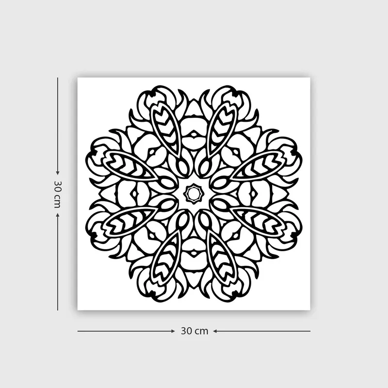 Koristeellinen Canvastaulu 30x30 cm, Valkoinen/Musta