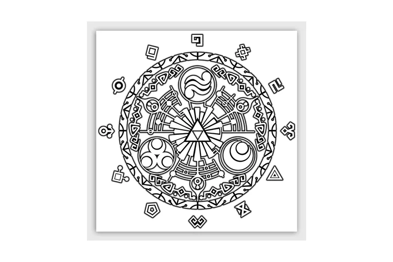 Koristeellinen Canvastaulu 30x30 cm, Valkoinen/Musta