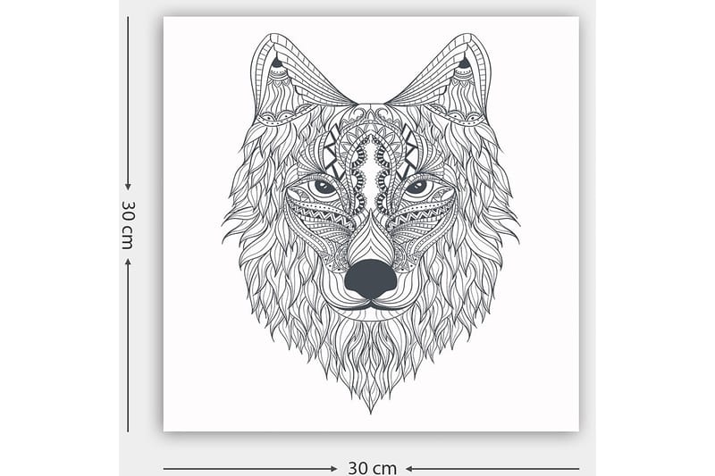 Koristeellinen Canvastaulu 30x30 cm - Valkoinen/Musta - Sisustustuotteet - Taulu & taide - Canvas-taulu