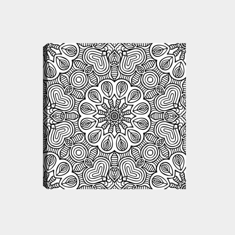 Koristeellinen Canvastaulu 30x30 cm - Valkoinen/Musta - Sisustustuotteet - Taulu & taide - Canvas-taulu