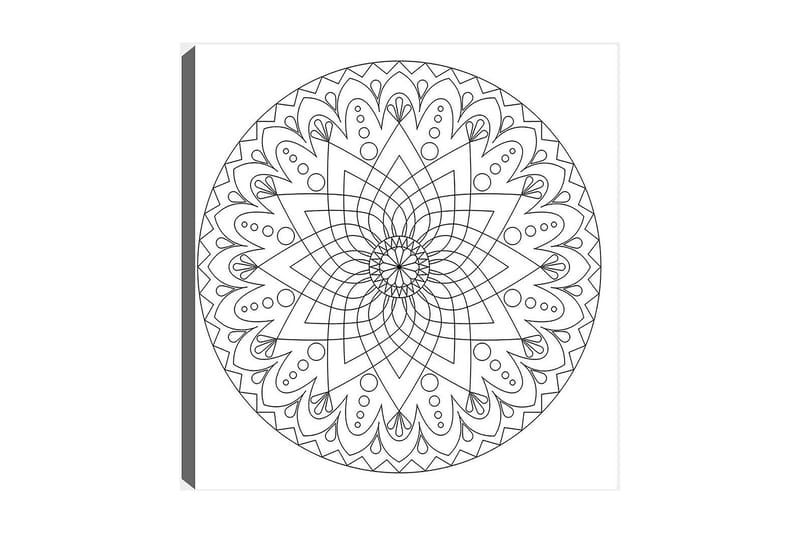 Koristeellinen Canvastaulu 30x30 cm, Valkoinen/Musta