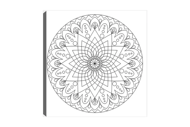 Koristeellinen Canvastaulu 30x30 cm, Valkoinen/Musta