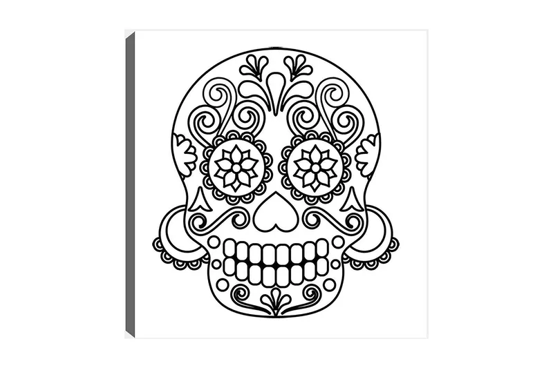 Koristeellinen Canvastaulu 30x30 cm, Valkoinen/Musta