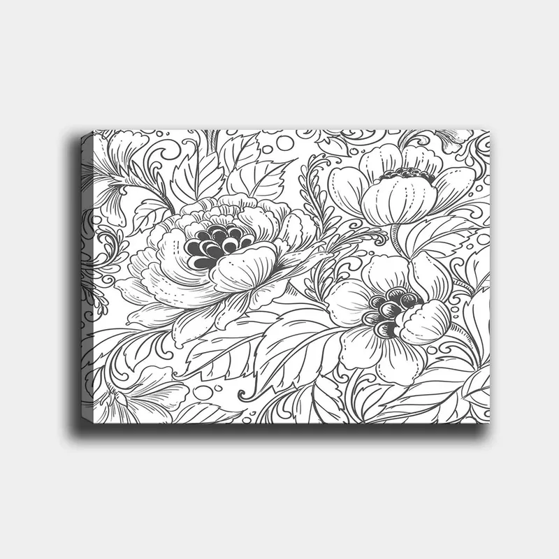 Koristeellinen Canvastaulu 30x30 cm, Valkoinen/Musta