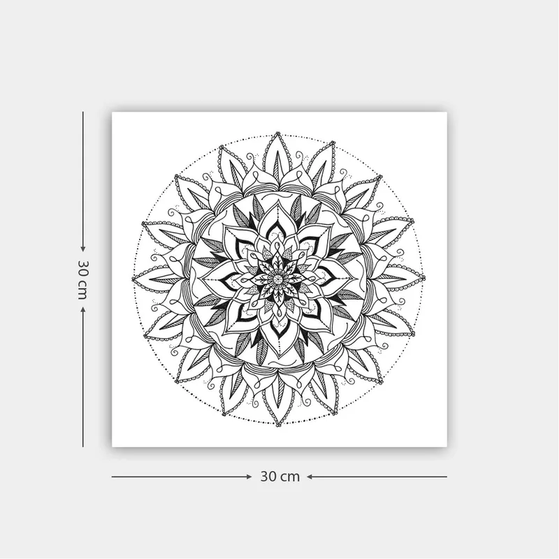 Koristeellinen Canvastaulu 30x30 cm, Valkoinen/Musta