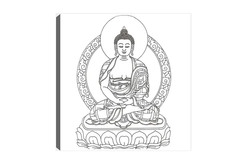 Koristeellinen Canvastaulu 30x30 cm, Valkoinen/Musta