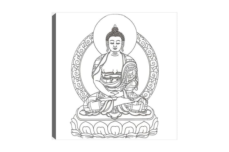 Koristeellinen Canvastaulu 30x30 cm, Valkoinen/Musta