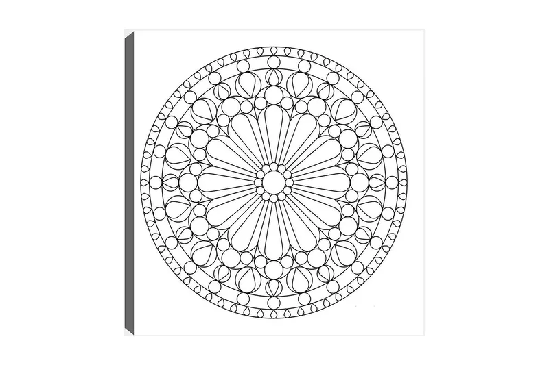 Koristeellinen Canvastaulu 30x30 cm, Valkoinen/Musta