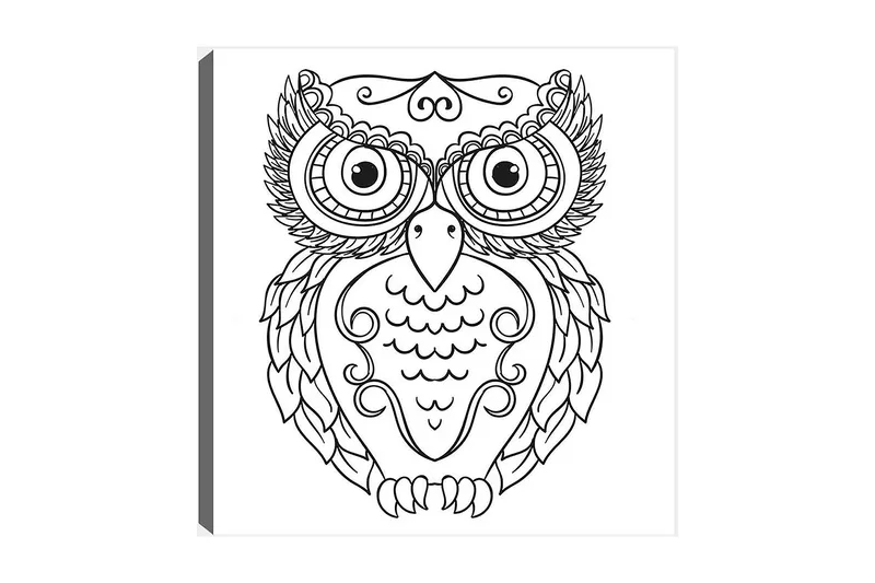 Koristeellinen Canvastaulu 30x30 cm, Valkoinen/Musta