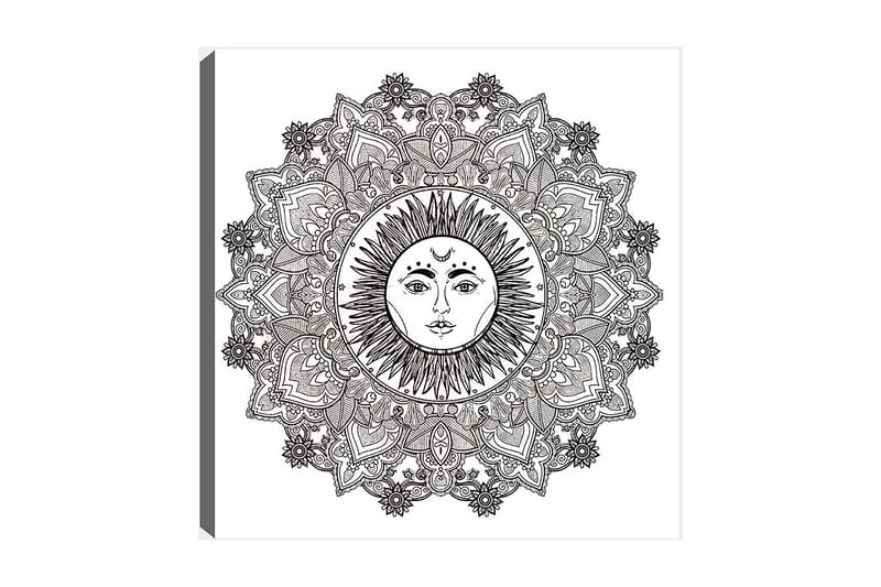 Koristeellinen Canvastaulu 30x30 cm, Valkoinen/Musta