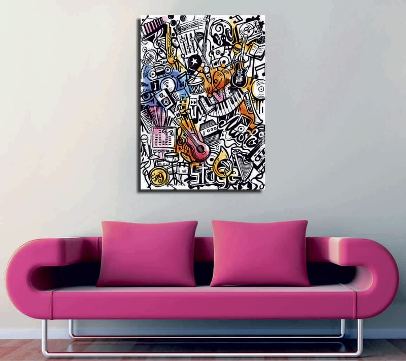 Koristeellinen Canvastaulu 30x40 cm - Monivärinen - Sisustustuotteet - Taulu & taide - Canvas-taulu