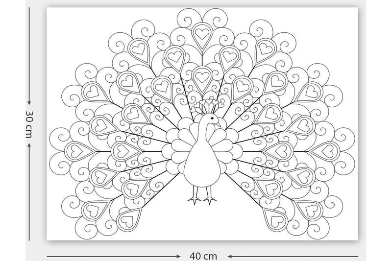 Koristeellinen Canvastaulu 30x40 cm - Valkoinen/Musta - Sisustustuotteet - Taulu & taide - Canvas-taulu