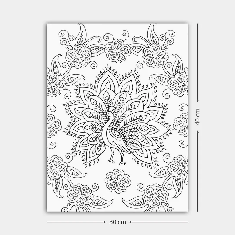 Koristeellinen Canvastaulu 30x40 cm, Valkoinen/Musta