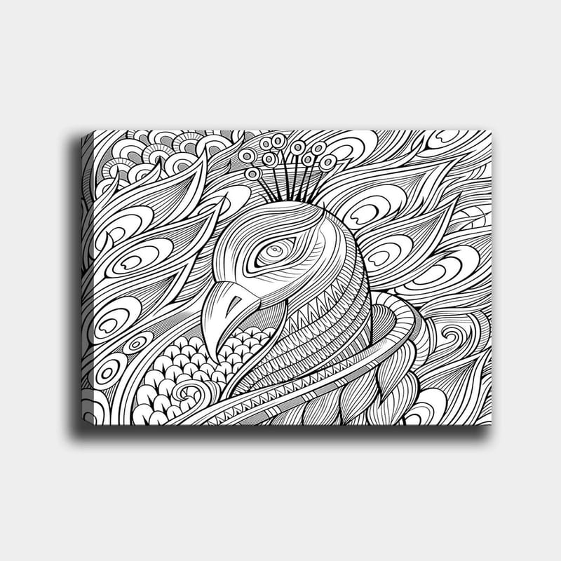 Koristeellinen Canvastaulu 30x40 cm - Valkoinen/Musta - Sisustustuotteet - Taulu & taide - Canvas-taulu