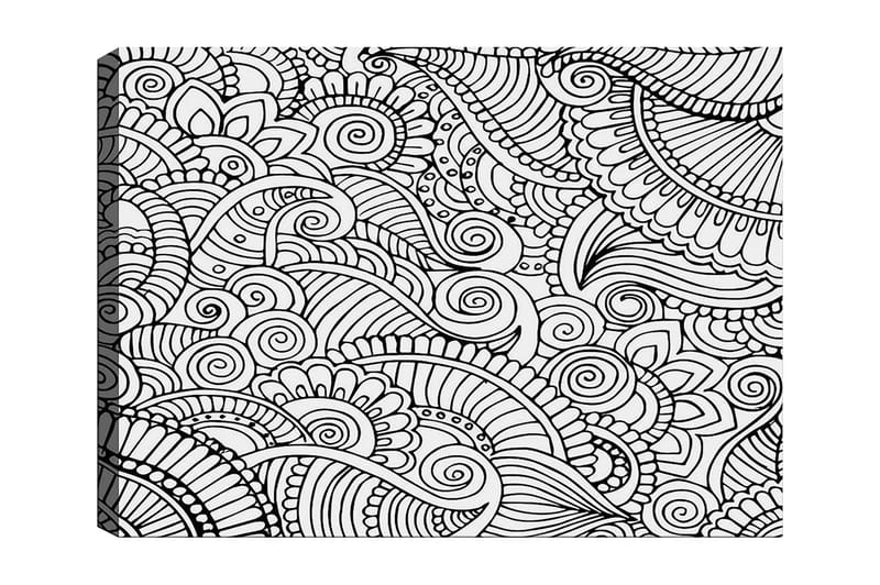 Koristeellinen Canvastaulu 30x40 cm - Valkoinen/Musta - Sisustustuotteet - Taulu & taide - Canvas-taulu