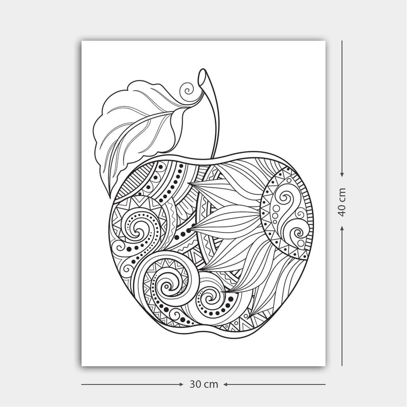 Koristeellinen Canvastaulu 30x40 cm - Valkoinen/Musta - Sisustustuotteet - Taulu & taide - Canvas-taulu