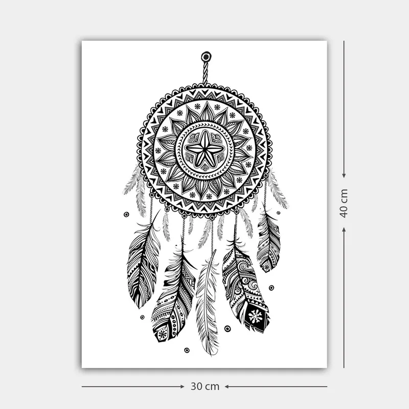 Koristeellinen Canvastaulu 30x40 cm, Valkoinen/Musta