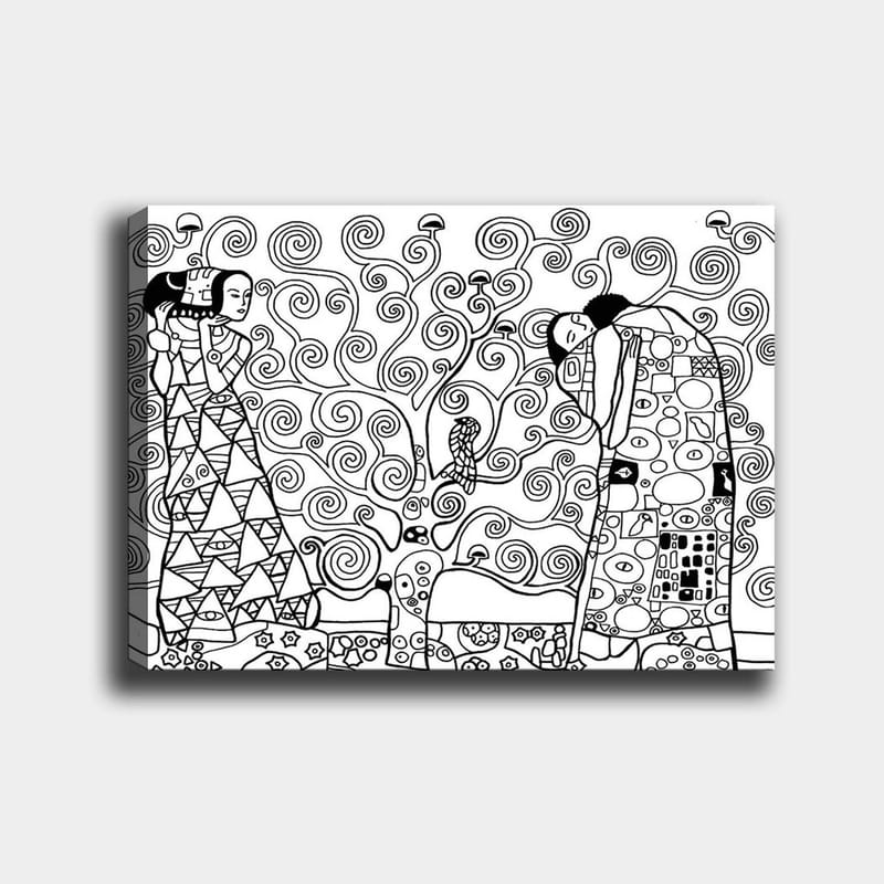 Koristeellinen Canvastaulu 30x40 cm - Valkoinen/Musta - Sisustustuotteet - Taulu & taide - Canvas-taulu